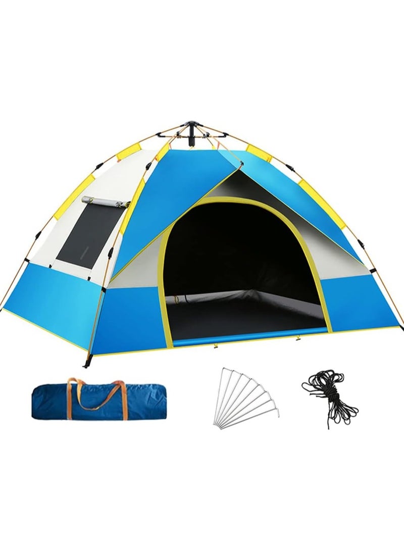 خيمة تخييم تسع لـ3 اشخاص ، مقاومة للماء، خيمة عائلية للتخييم،اوتوماتيك الفتح - Image 1