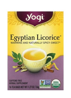 Yogi Tea Egyptian Licorice Caffeine Free 16 Tea Bags 1.27 oz (36 g)  - Image 1