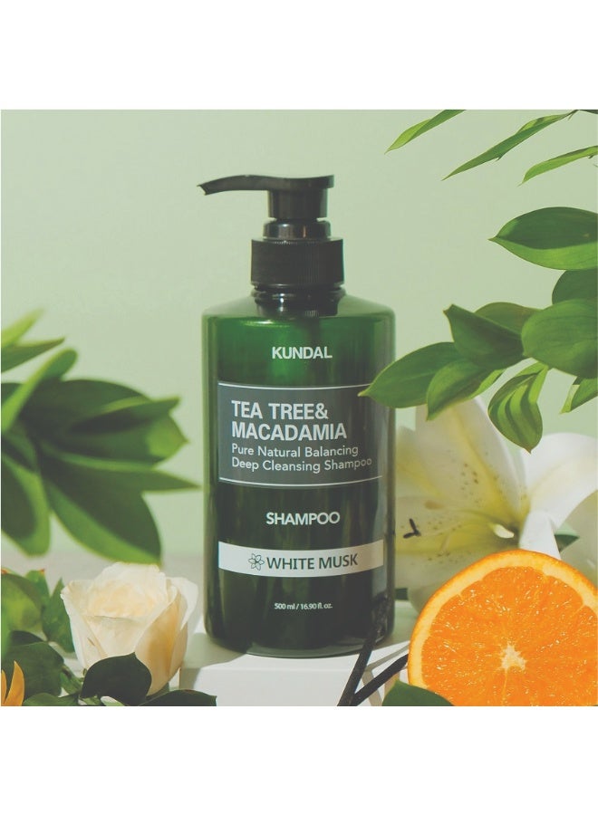 KUNDAL Tea Tree & Macadamia Shampoo - White Musk 500 ml - Image 4