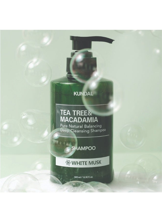 KUNDAL Tea Tree & Macadamia Shampoo - White Musk 500 ml - Image 2
