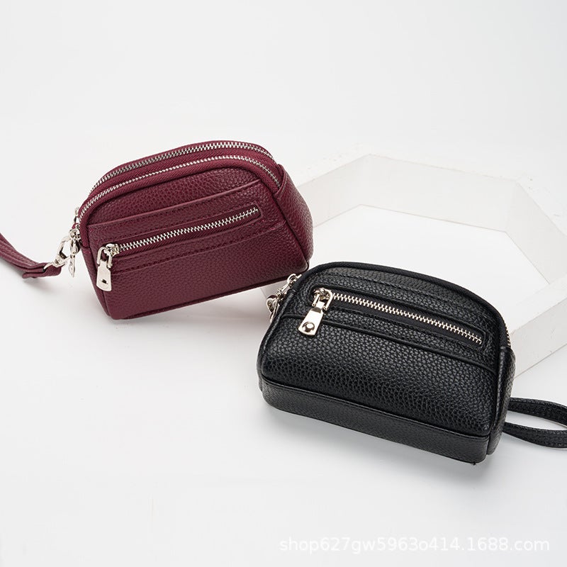 New Women''s Clutch Mini Bag Multifunctional Clutch Coin Purse Fashionable Large Capacity Coin Bag Double Zipper - Image 5