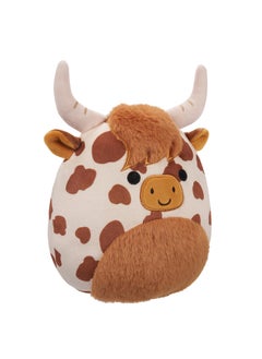 Squishmallows دبدوب صغير 7.5 بوصة ألونسو بني وأبيض من أبقار هايلاند مرخص رسميًا دمية كيللي توي ملونة هدية ناعمة للأطفال البنات والأولاد قابلة للغسل لعبة لزجة ملونة لجميع الأعمار  - Image 4
