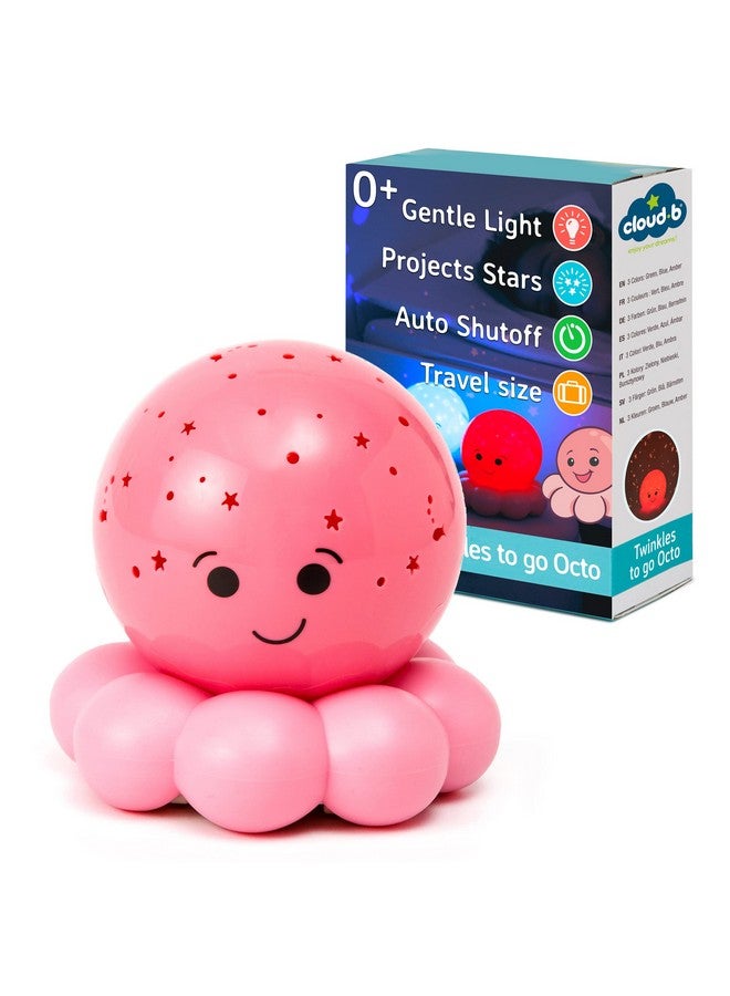 Cloud b Travel Comforting Nightlight Projector Gentle Brightness 3 Colors With Color Rotation Option Auto Shutoff Octo Baby Pink - Image 1