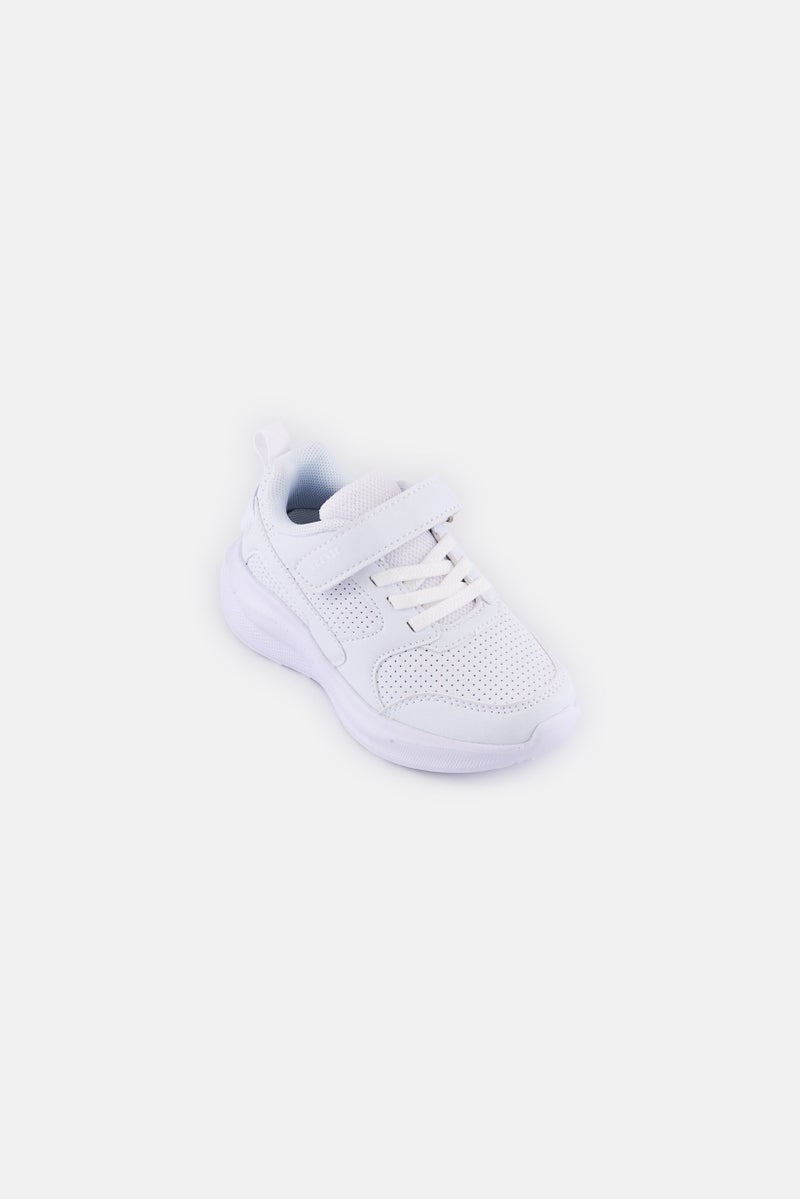 RBX Toddlers Girl Velcro Closure School Shoes, White - Image 1