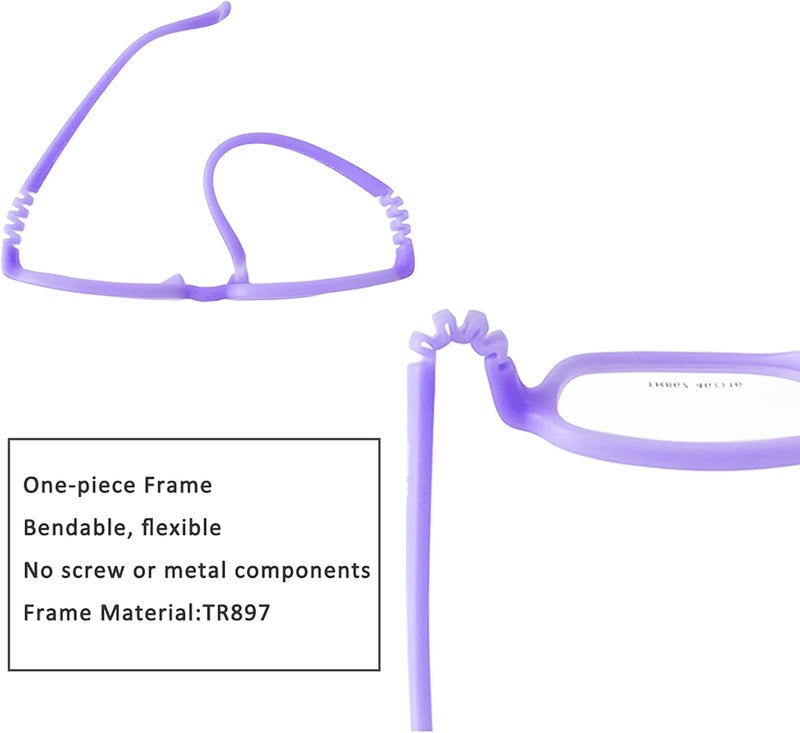 AQWANO Children Optical Glasses Frame tr90 Flexible Bendable One-piece Safe Eyeglasses Girls Boy - Image 2