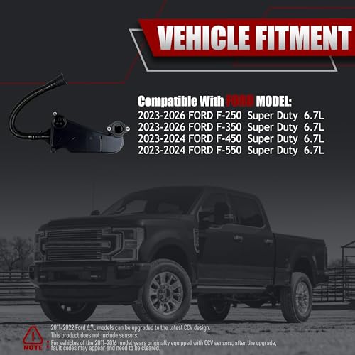LSHDLAM PC3Z-6A785-A Air Oil Separator Assembly, PCV Valve CCV Filter Compatible with Ford F250 F350 Super Duty 2023-2024 6.7L Powerstroke Diesel – Engine Crankcase Ventilation for 2011-2024 - Image 4