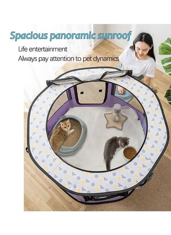 Generic - Large Portable Pet Playpen, Foldable Dog Playpen Pet Tent, Cat Delivery Room,Indoor and Outdoor Travel Playpen for Dogs, Cats and Rabbits with Free Carrying Case,110 * 110 * 60cm (Green) - Image 1