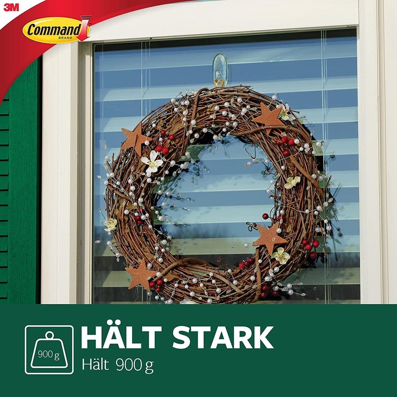 Command Transparent Medium Hooks M (Set of 2) for Outdoor Use in Oval Shape - Hanging Wreaths, Signs and Other Outdoor Objects - Image 4