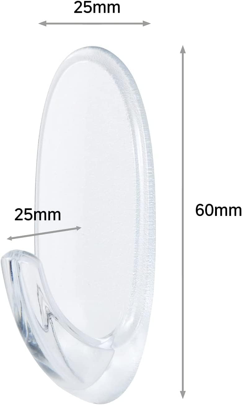 Command Transparent Medium Hooks M (Set of 2) for Outdoor Use in Oval Shape - Hanging Wreaths, Signs and Other Outdoor Objects - Image 3