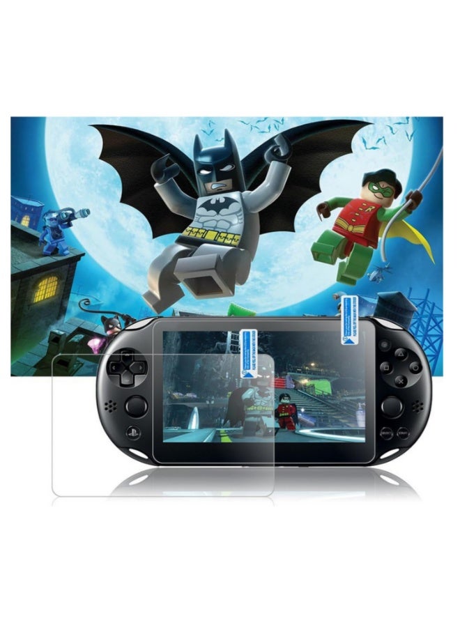 حزمة من 2 (4 قطع) واقيات شاشة من الزجاج المقوى لجهاز Sony PlayStation Vita 2000 مع غطاء خلفي للشاشة الأمامية وفيلم PET شفاف عالي الوضوح للخلف، ملحقات فيلم PS Vita PSV 2000. - Image 5