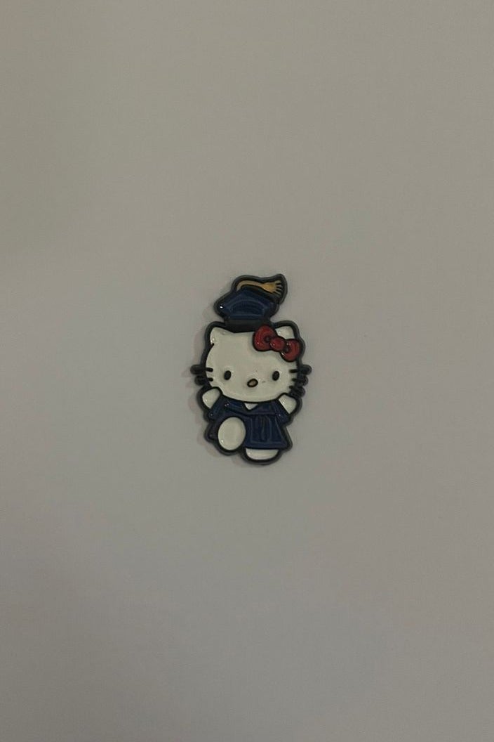 small metal sticker for Hello Kitty in graduation outfit