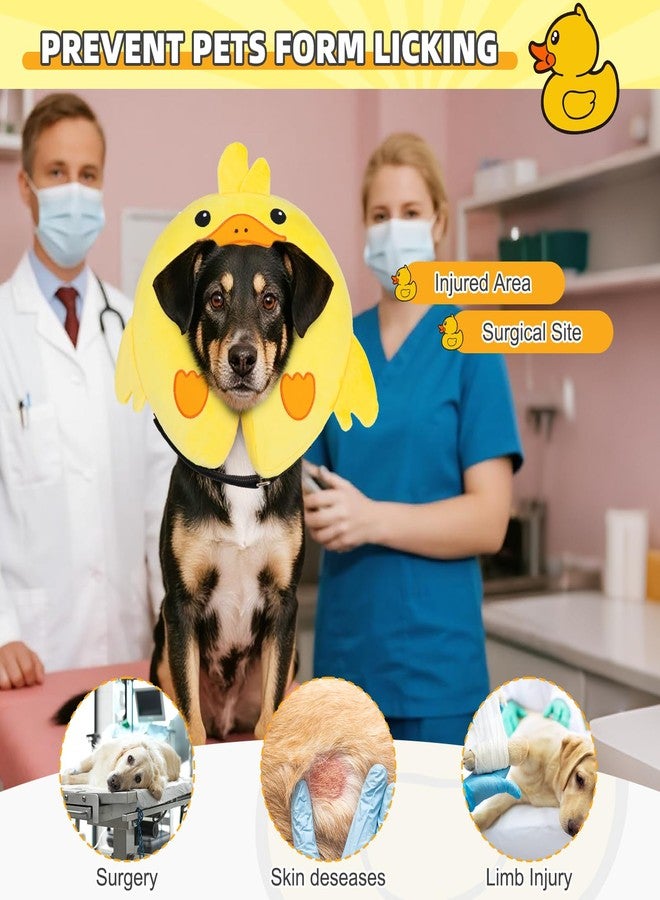 كولتيل طوق مخروطي قابل للنفخ للكلاب من KOOLTAIL، طوق مخروطي ناعم للكلاب لمنعها من اللعق، بديل مُحسّن بعد الجراحة، طوق طبي للحيوانات الأليفة قابل للتعديل على شكل حلقة دائرية للرقبة، مقاس مُحسّن، بطة كبيرة - Image 2