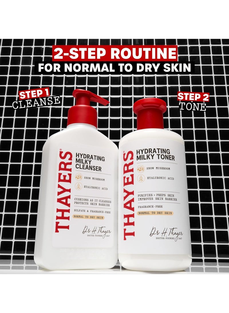 THAYERS Milky Face Toner Skin Care with Snow Mushroom and Hyaluronic Acid, Natural Gentle Facial Toner, for Dry and Sensitive Skin, 355mL - Image 3
