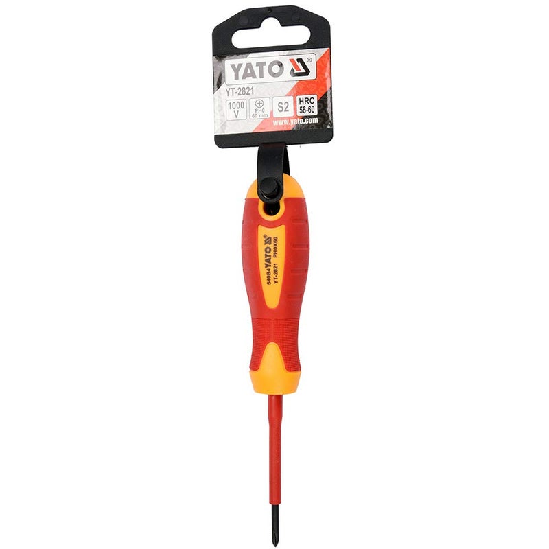 Yato Yato YT-2821 PH0X60 mm Screwdriver with 1000V Insulation VDE certified|Screw driver Set for Home|Screw Driver Kit|Industrial Tool|Furniture Tools|Hand Tool|Toolkit|Torx Screwdriver Kit|Carpenter tool - Image 3
