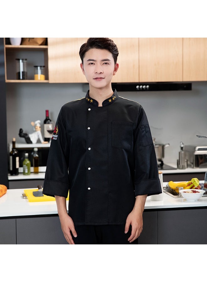 NIBEMINENT Hotel Restaurant Dining Hall Restaurant Kitchen Waiter Uniform Chef Overalls Men's  - Image 1