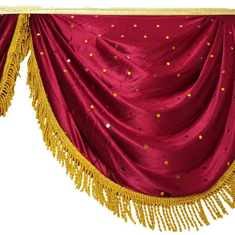 PRIYAKANT SAFAWALA PRIYAKANT SAFAWALA Ganpati Decoration Toran Jhalar Ideas at Home Festival Temple and Special Ganesh Chaturthi Decoration Jhalar Size Length 30 Feet and Hight 15 Inches Maroon - Image 5