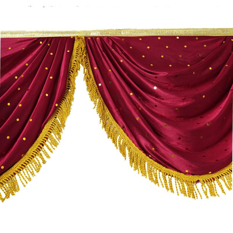 PRIYAKANT SAFAWALA PRIYAKANT SAFAWALA Ganpati Decoration Toran Jhalar Ideas at Home Festival Temple and Special Ganesh Chaturthi Decoration Jhalar Size Length 30 Feet and Hight 15 Inches Maroon - Image 4