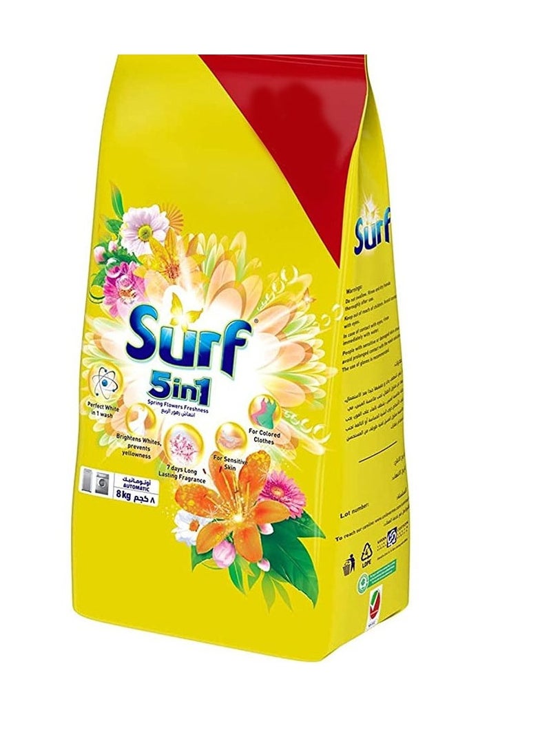 surf 5 in 1 Spring Flower Freshness detergent 8Kg - Image 1