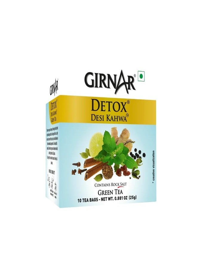 Girnar Detox Green Tea - Desi Kahwa (36 Tea Bags) - Image 1