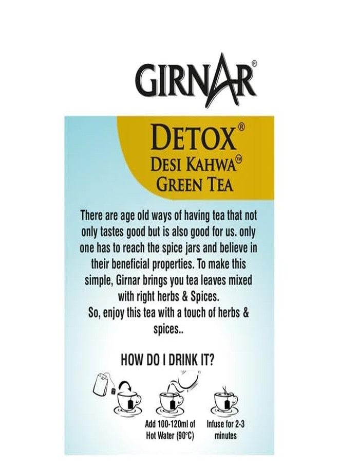 Girnar Detox Green Tea - Desi Kahwa (36 Tea Bags) - Image 3