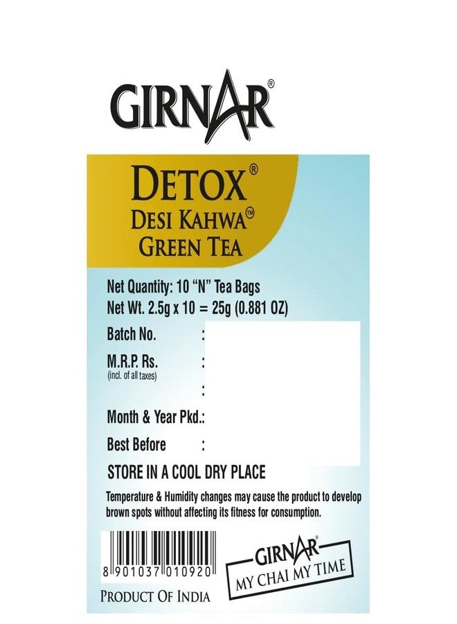 Girnar Detox Green Tea - Desi Kahwa (36 Tea Bags) - Image 2