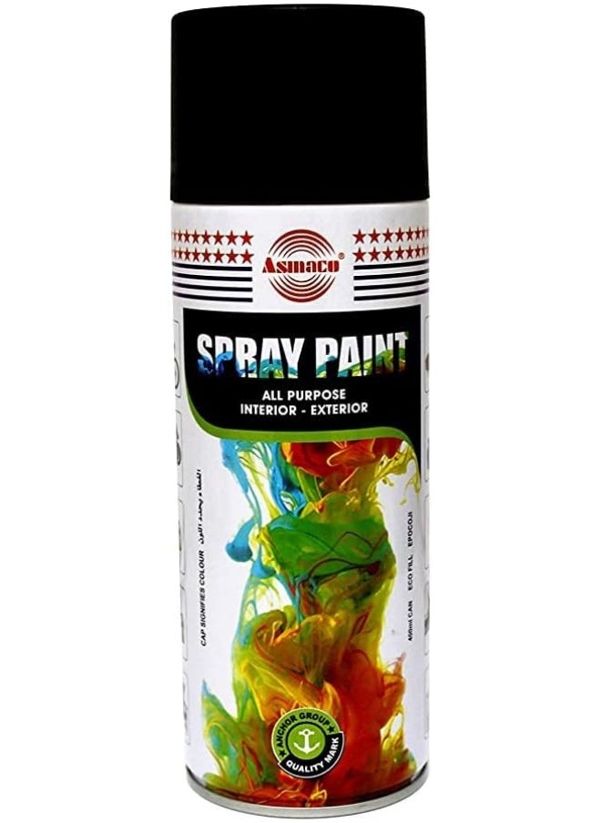Asmaco Spray Paint, Matt Black  - Image 1