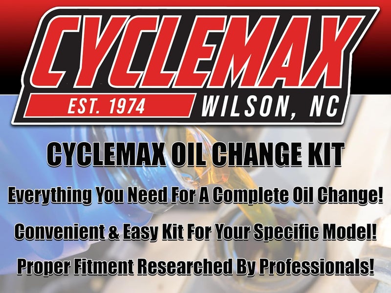 Cyclemax Oil Change Kit for 2019-2023 Yamaha Grizzly/Kodiak 700 ATV - Includes 3 Quarts of 10W-40 Oil, Oil Filter, and Accessories - Image 2
