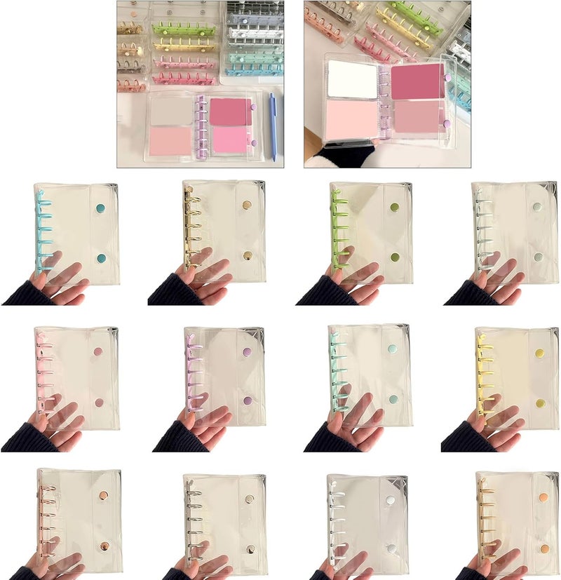 أغلفة مجلدات PVC ذات 6 حلقات، مضادة للماء، مثقوبة 6 ثقوب، ألبوم صور، غلاف PVC لمذكرات ومخططات قابلة لإعادة التعبئة، غلاف مجلد - Image 2