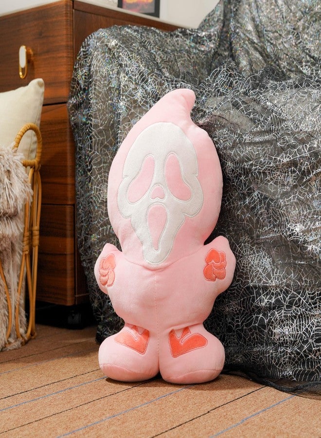 GAGEC Halloween Ghost Pillow Pink Halloween Funny Spooky Ghost Throw Pillows 15.8 Inch Home Sofa Decorations Horror Decor for Friends Family - Image 4