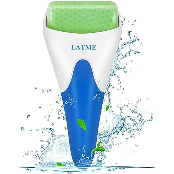 LATME Ice Roller for Face & Eye Mothers Day Gifts Idea Puffiness,Migraine,Pain Relief and Minor Injury,Skin Care Products (Green Roller) - Image 1