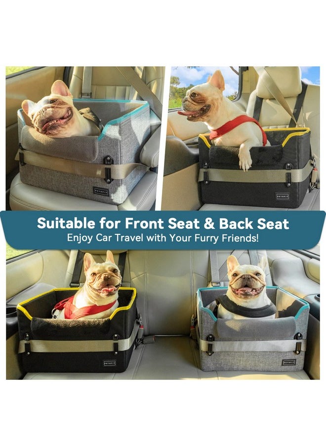 Petsfit PETSFIT Small Dog Car Seat, Portable Car Saet for Dogs with Patent Safe Buckles, Clip-On Leash, Suitable for Small Pets Up to 25lbs (Black)  - Image 2
