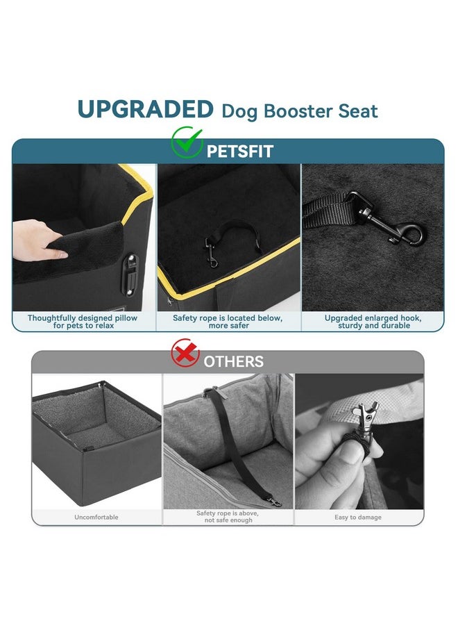 Petsfit PETSFIT Small Dog Car Seat, Portable Car Saet for Dogs with Patent Safe Buckles, Clip-On Leash, Suitable for Small Pets Up to 25lbs (Black)  - Image 4