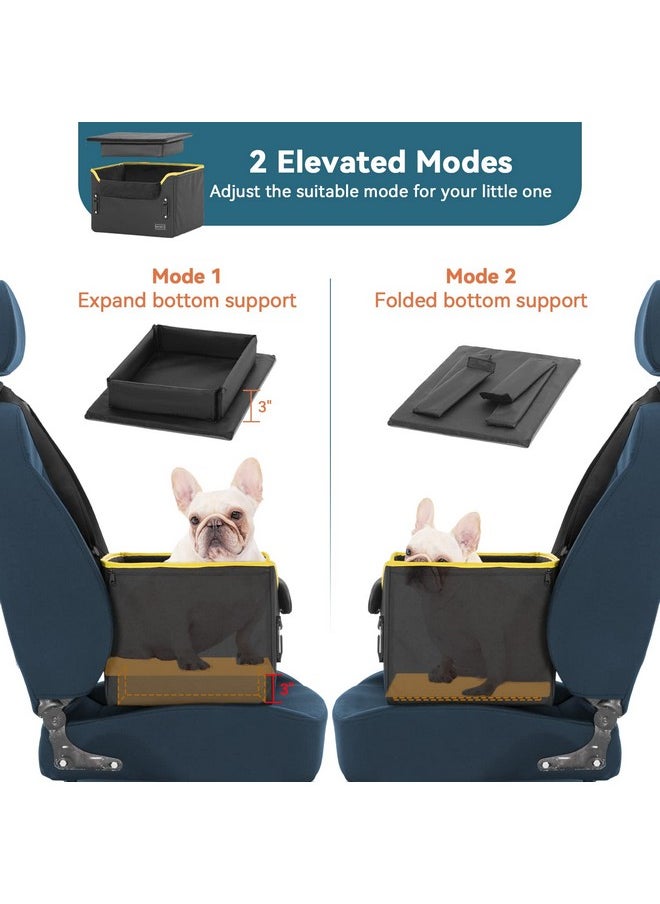 Petsfit PETSFIT Small Dog Car Seat, Portable Car Saet for Dogs with Patent Safe Buckles, Clip-On Leash, Suitable for Small Pets Up to 25lbs (Black)  - Image 5
