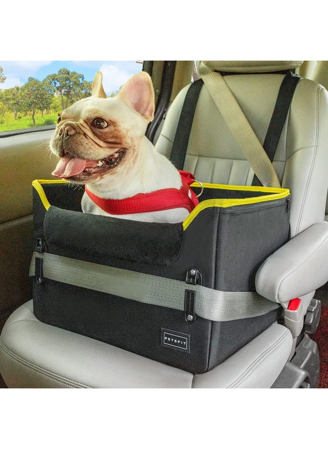 Petsfit PETSFIT Small Dog Car Seat, Portable Car Saet for Dogs with Patent Safe Buckles, Clip-On Leash, Suitable for Small Pets Up to 25lbs (Black)  - Image 1