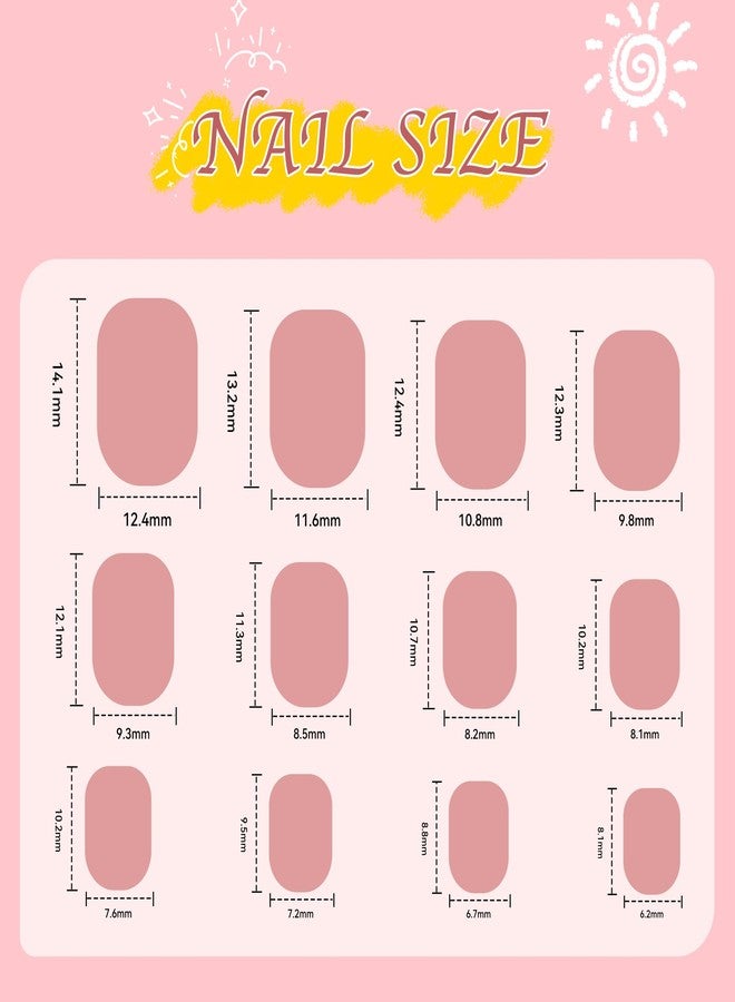 Kawyehu Kids Press on Nails Children Fake Nails Artificial Nail Tips Adhesive Full Cover Short False Fingernails for Girls Kids Nail Decoration (Glitter Heart-B) - Image 4