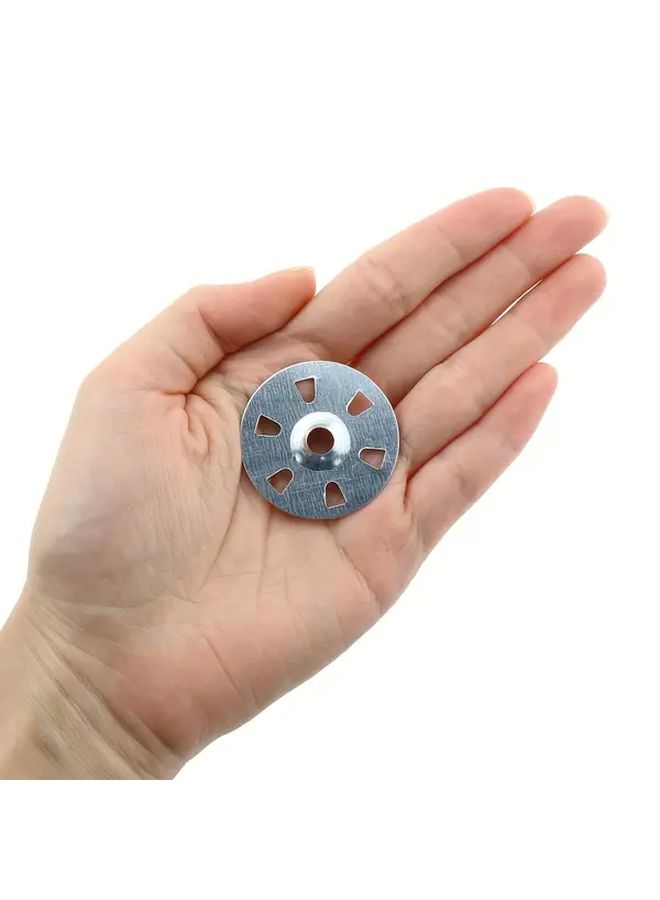 100pcs 35mm Galvanized Metal Plaster Washers Six Hole Flat Repair Rings - Image 5