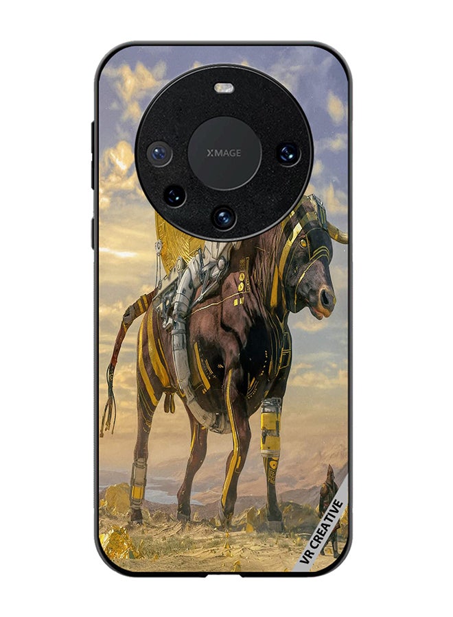 VR CREATIVE Protective Case Cover For Huawei Mate 60 Pro Bitcoin Horse Design Multicolour - Image 1