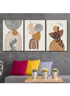 HOTHOUSE HOTHOUSE Boho Wall Art For Living Room Office Bed Room Modern Wall Art MDF Panels For Wall Dcor Wall Art Panels For Home Decoration Wall Art Panels Modern Art Painting MDF Panels Set Of 3 Art 2 9x12 inch Unframed 
