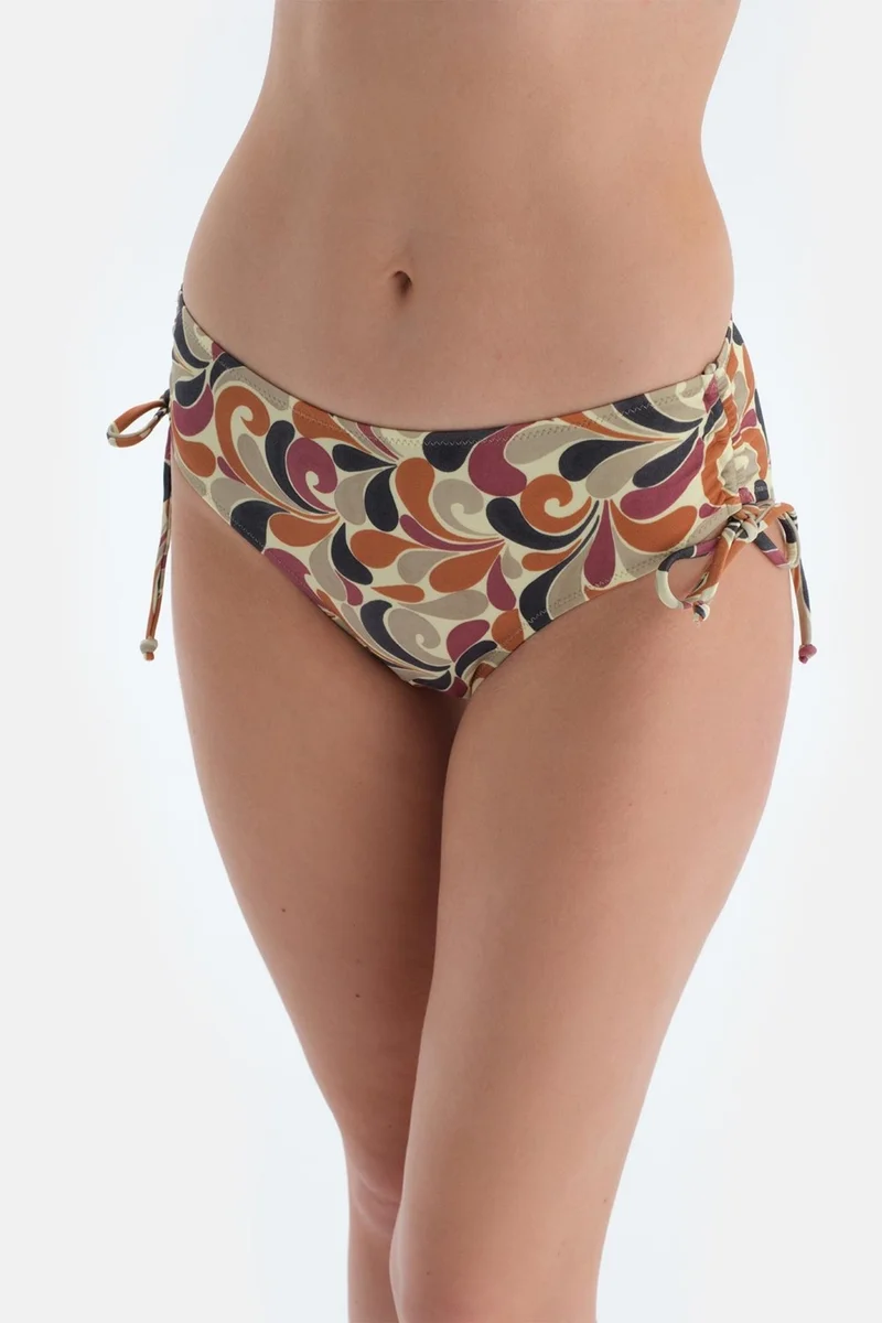 dagi Purple Side Pleated Bikini Bottom