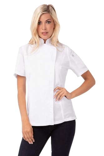 Chef Works Women's Springfield Chef Coat, White, Small - Image 5