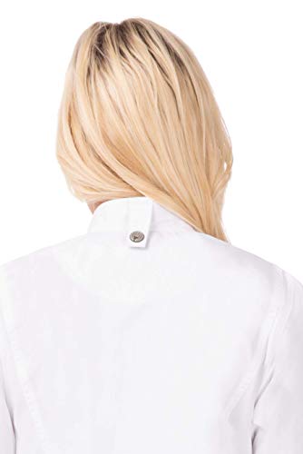 Chef Works Women's Springfield Chef Coat, White, Small - Image 4