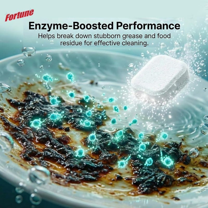 Fortune Dishwasher Tablets, 5 in 1 Action, Fresh Scent, 30 Count - Image 3