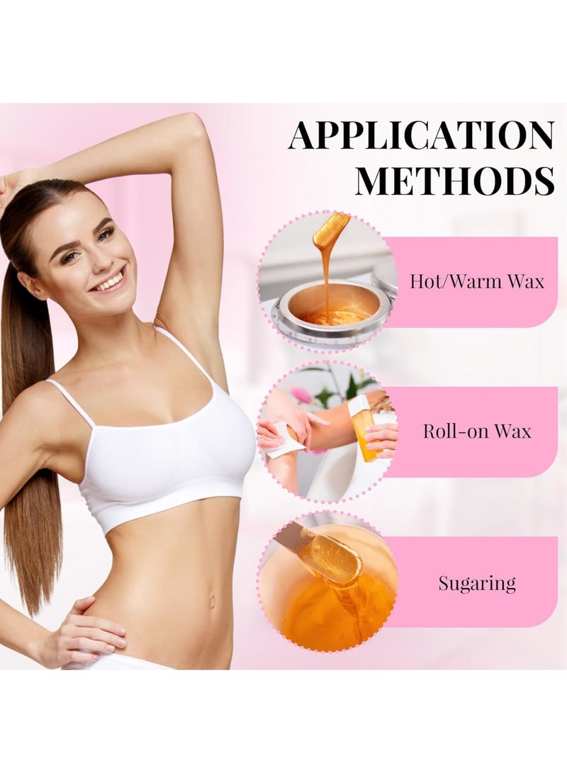 SYOSI Waxing Strips for Hair Removal, Face Eyebrow Legs and Bikini Area Wax Paper Strips, Non Woven Smooth Finish Hair Remover, 200 Pcs Large Quantity for Women Home and Salon Use, White - Image 4