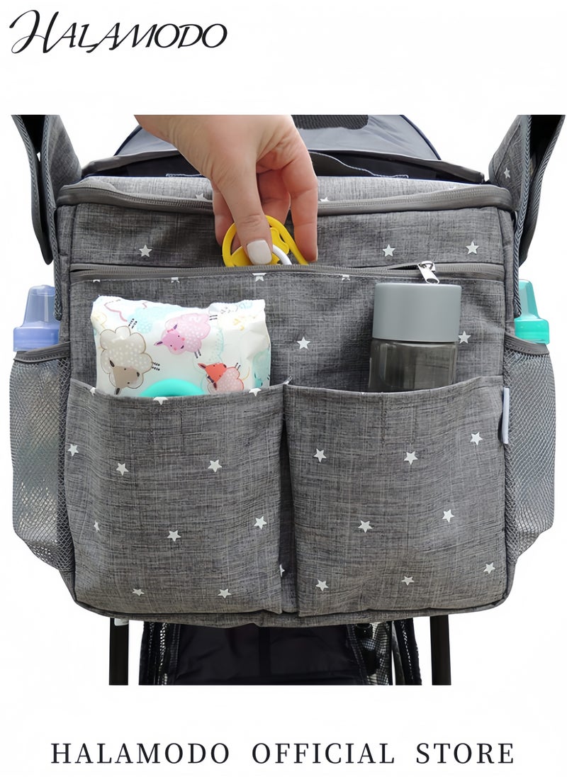 Generic - Multi-Function Baby Diaper Bag Waterproof Stroller Organizer with Adjustable Shoulder Strap Large Capacity Tote for Baby Essentials Mom’s Backpack - Image 1
