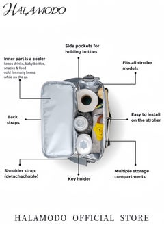 Generic Multi-Function Baby Diaper Bag Waterproof Stroller Organizer with Adjustable Shoulder Strap Large Capacity Tote for Baby Essentials Mom’s Backpack  - Image 4