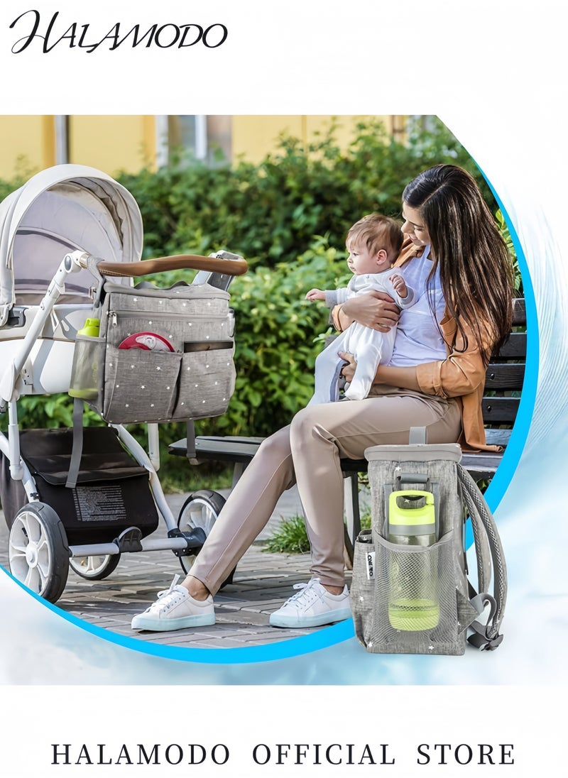 Generic - Multi-Function Baby Diaper Bag Waterproof Stroller Organizer with Adjustable Shoulder Strap Large Capacity Tote for Baby Essentials Mom’s Backpack - Image 1
