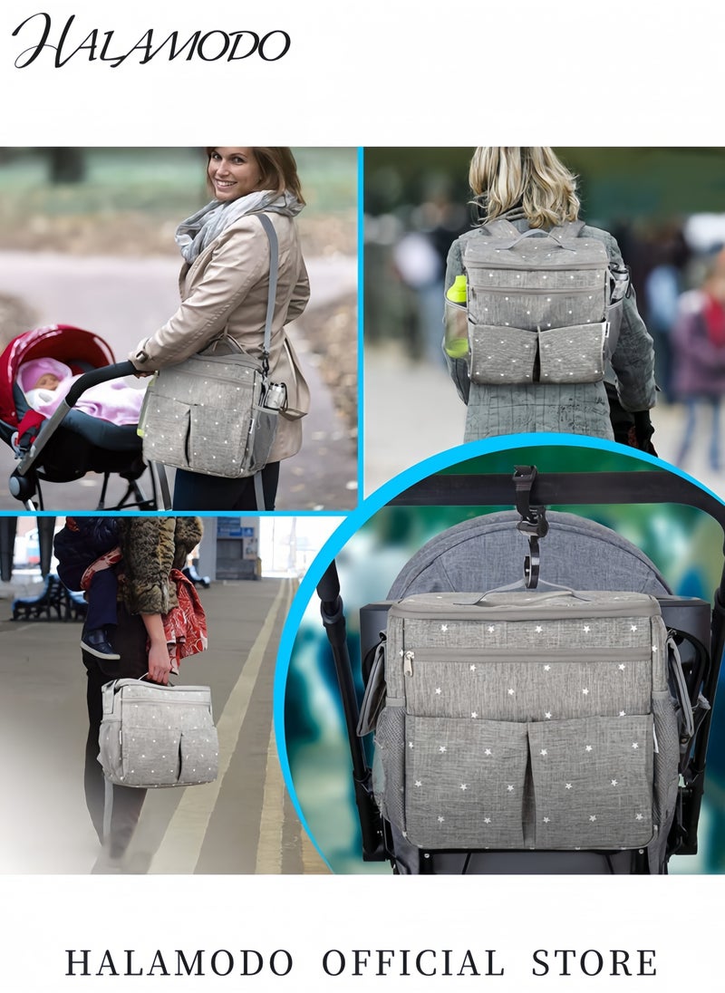 Generic - Multi-Function Baby Diaper Bag Waterproof Stroller Organizer with Adjustable Shoulder Strap Large Capacity Tote for Baby Essentials Mom’s Backpack - Image 1