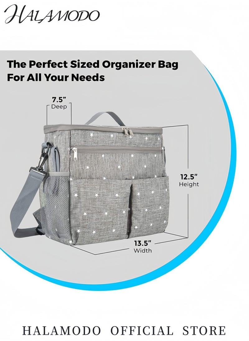 Generic - Multi-Function Baby Diaper Bag Waterproof Stroller Organizer with Adjustable Shoulder Strap Large Capacity Tote for Baby Essentials Mom’s Backpack - Image 1