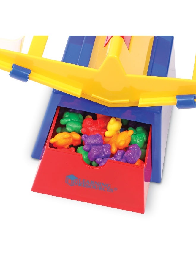 ليرننج ريسورسز موارد التعلم - ميزان دلو أساسي مع عدادات مقارنة الدببة، أداة عملية لتعليم الرياضيات للوزن والقياس والمقارنة، تتضمن 102 عداد ودليل أنشطة، للأعمار من 3 سنوات فما فوق - Image 4