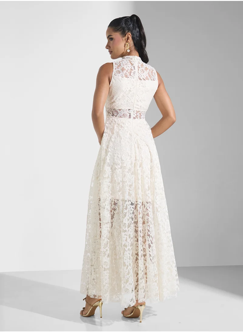 Ginger Boutique Sweetheart Neckline Lace Embellished A Line Gown